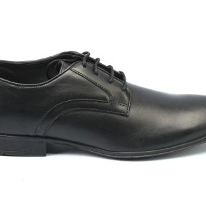 Men's Formal Black Leather Laceup Shoe With Bella